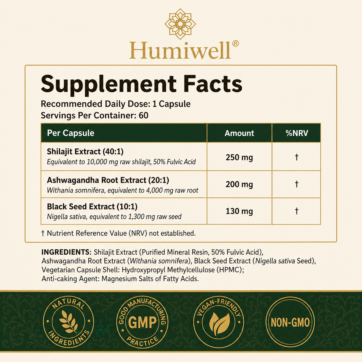 4 supplement facts